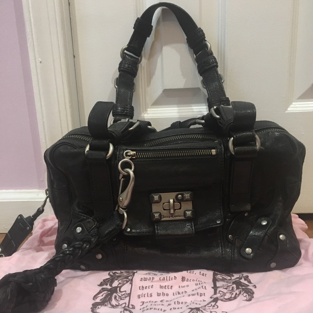 Juicy Couture black leather purse